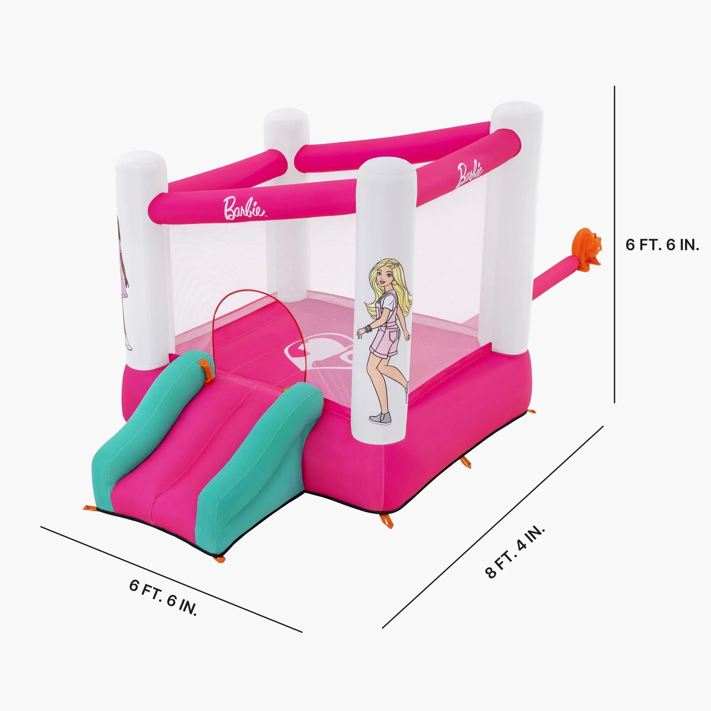 Bounce House with Extra-Wide Slide, Mesh Walls and Blower, Indoor/Outdoor, Ages 3+