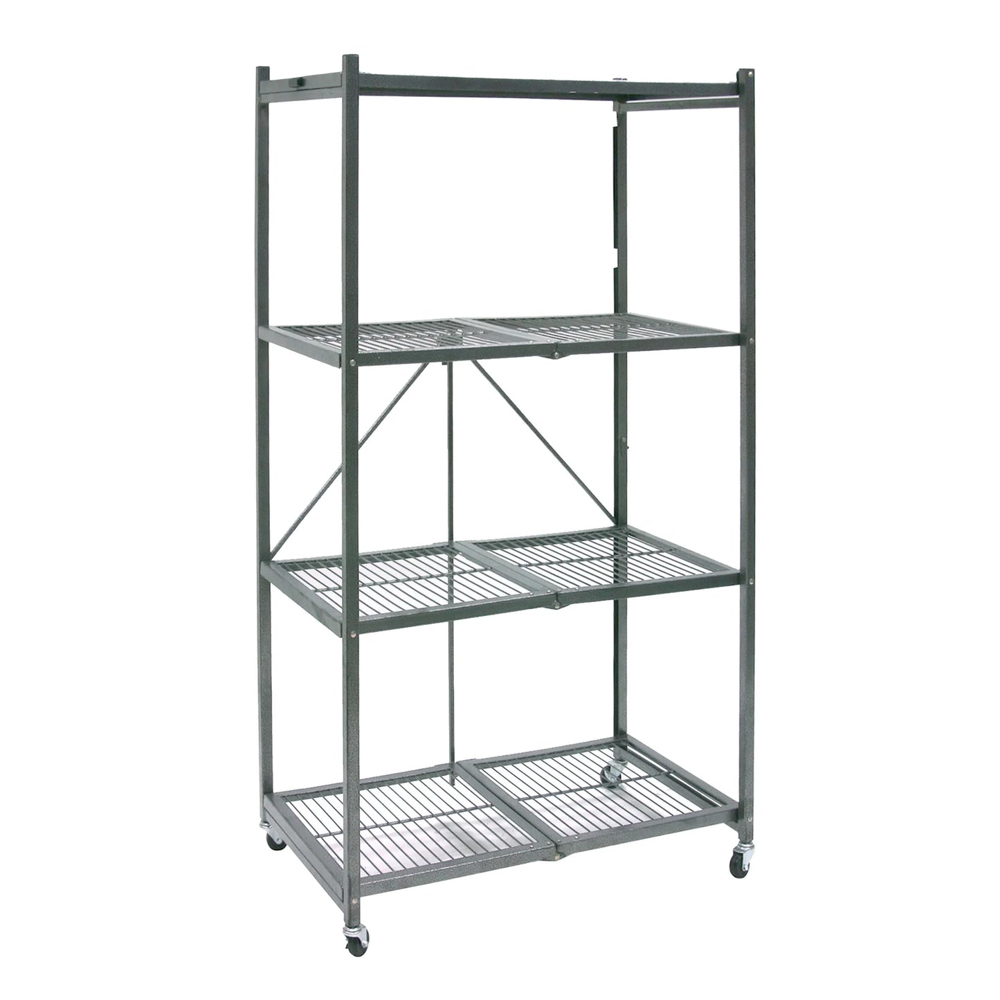 4-Shelf R5 Series Storage Rack with Wheels, Gray