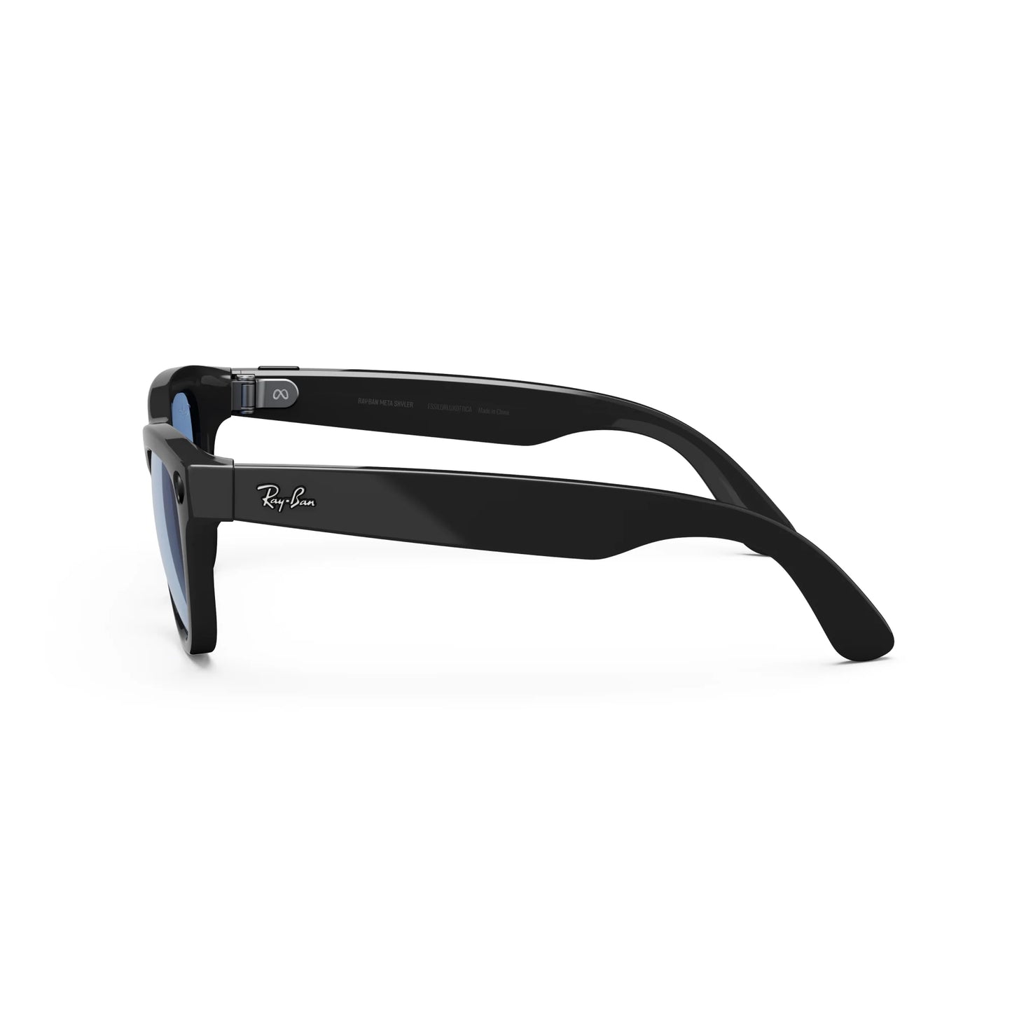 Ray-Ban , Skyler Glasses with  AI, Audio, Photo, Video Compatibility, Shiny Black, Blue Transition, Regular Fit