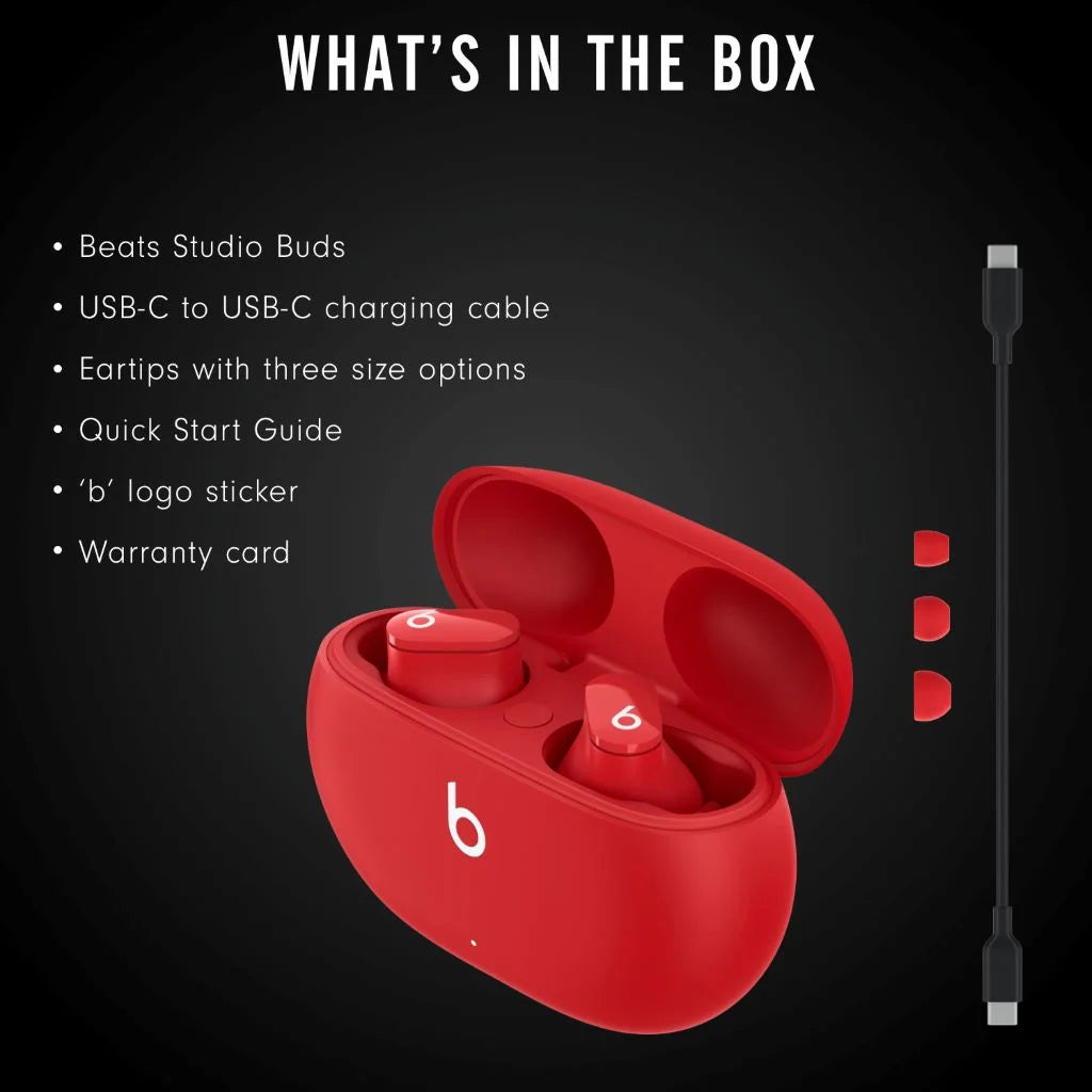 Studio Buds True Wireless Bluetooth Earbud Headphones Type, Red