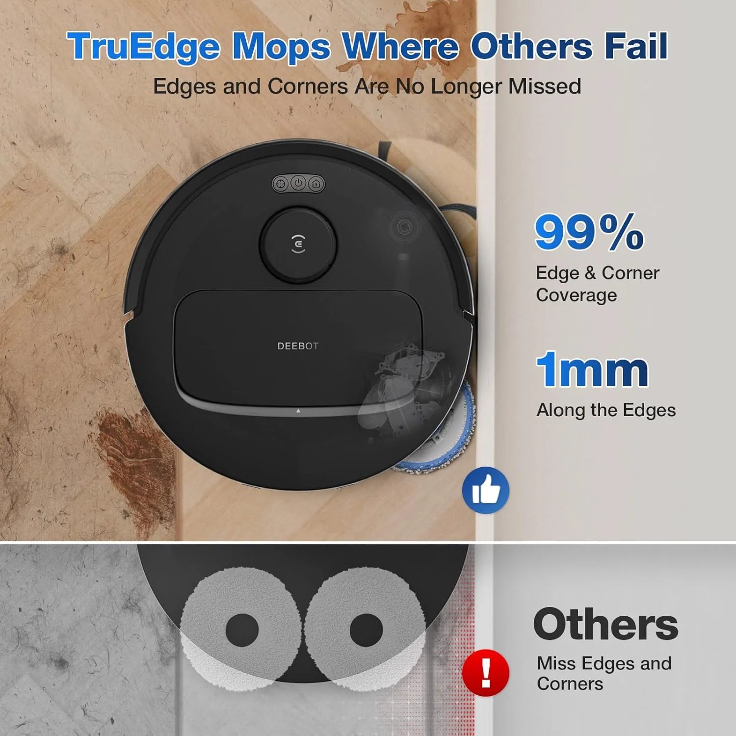 DEEBOT N30 Omni Robot Vacuum & Mop, 10000Pa Suction, Truedge Mopping, Zerotangle 2.0 Technology