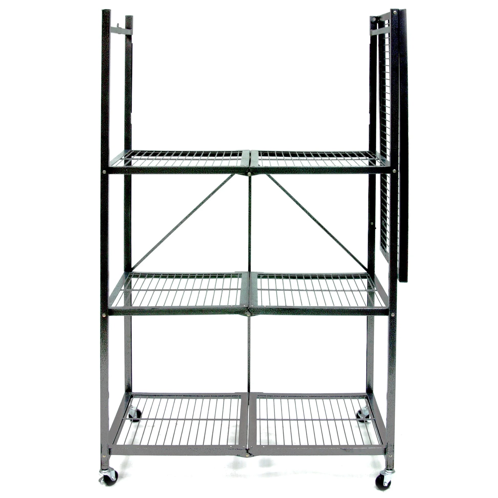 4-Shelf R5 Series Storage Rack with Wheels, Gray