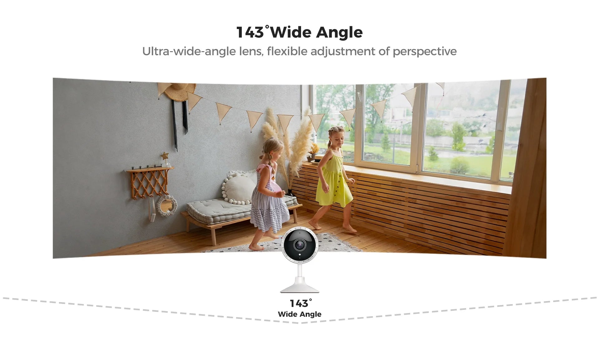 8MP Pixel 4K Smart Home Indoor Security Camera, 2.4G WIFI with Night Vision,Motion Detection for Baby and Pet Monitor, Cloud & SD Card Storage, Works with Alexa& Google Assistant P160M
