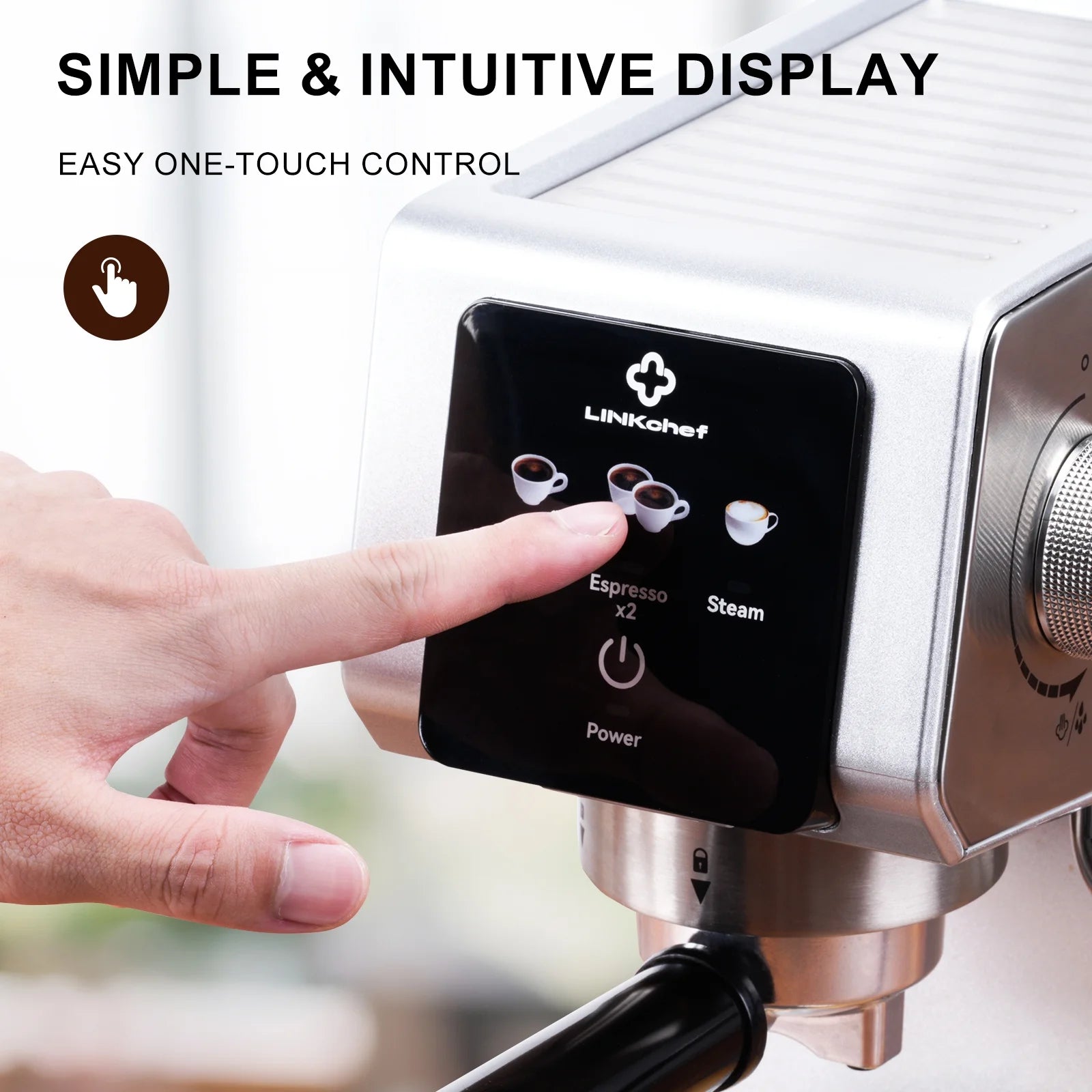 Espresso Machine 20 Bar, Professional Espresso Maker with Milk Frother Steam Wand