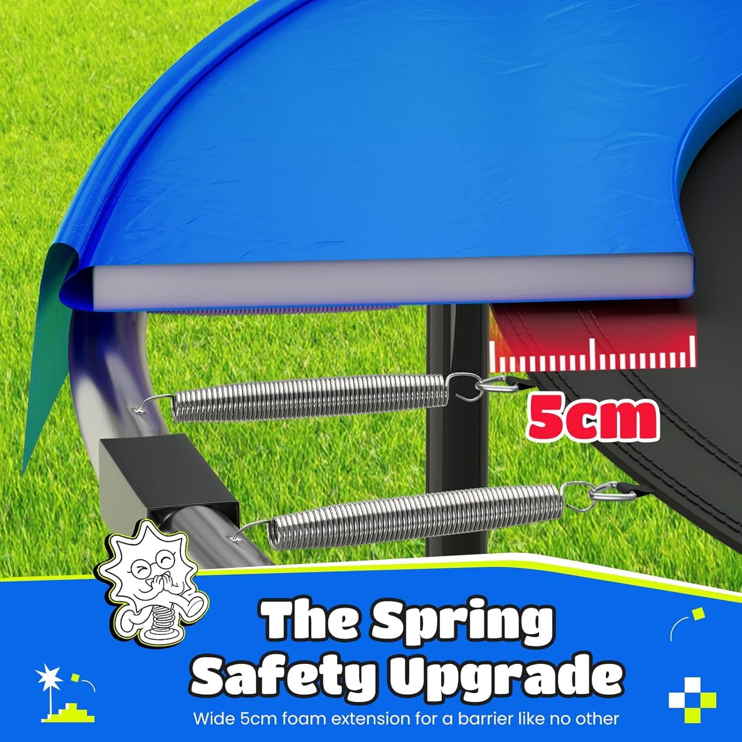 14FT 12FT 10FT 8FT Trampoline for Kids and Adults, 450 LBS Weight Capacity, with Safety Enclosure Net, Ladder, Heavy-Duty Galvanized Steel Frame, Outdoor Backyard Jumping Toy