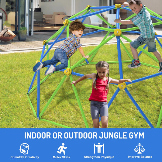 10 FT Dome Climber Jungle Gym for Kids - Outdoor Rust-Resistant Play Equipment, Easy Assembly, Supports 1000 Lbs
