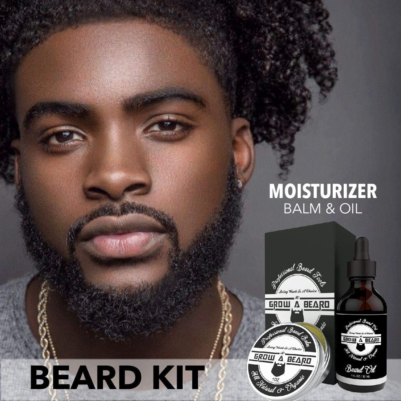 Beard Brush, Beard Comb, Beard Oil, & Beard Balm Grooming Kit for Men'S Care, Travel Facial Hair Set for Growth, Styling, Shine & Softness, Great Gifts for Him