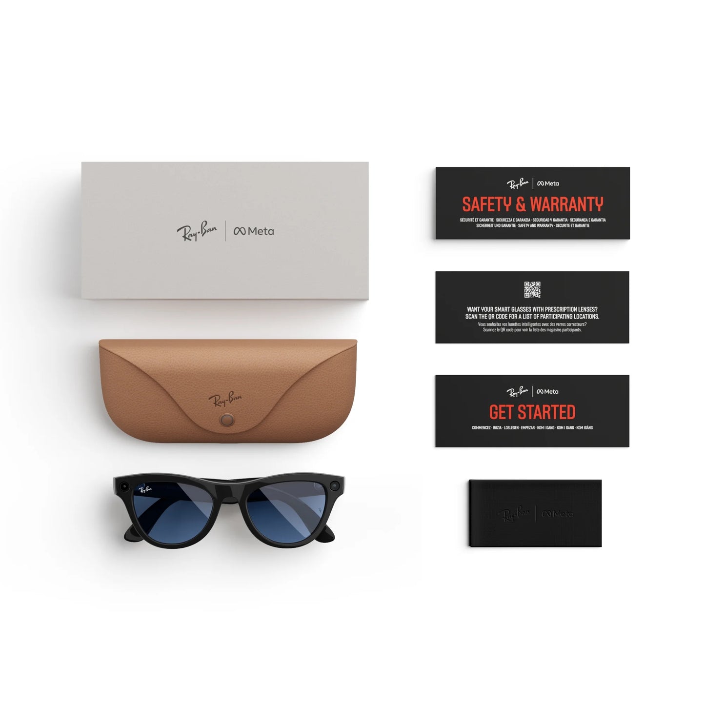 Ray-Ban , Skyler Glasses with  AI, Audio, Photo, Video Compatibility, Shiny Black, Blue Transition, Regular Fit