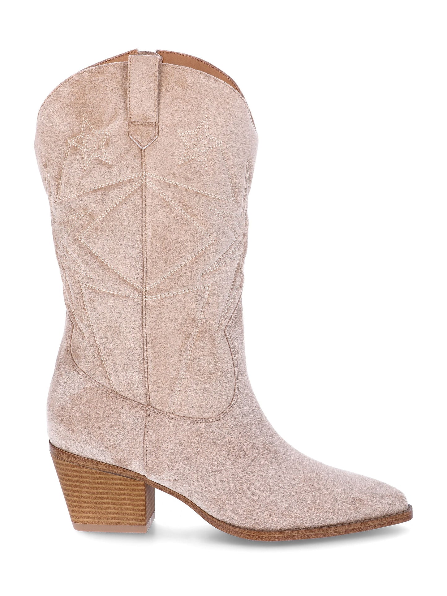 Women'S Faux Suede Embroidered Western Boots, Wide Width Available