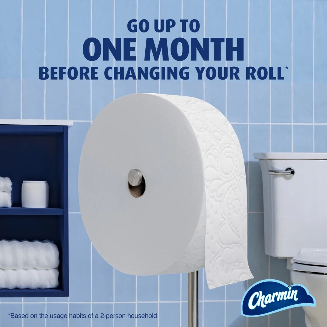 Toilet Paper Ultra Soft, Forever Roll Starter Kit, 1 Holder, 2 Rolls, 2-Ply Bath Tissue