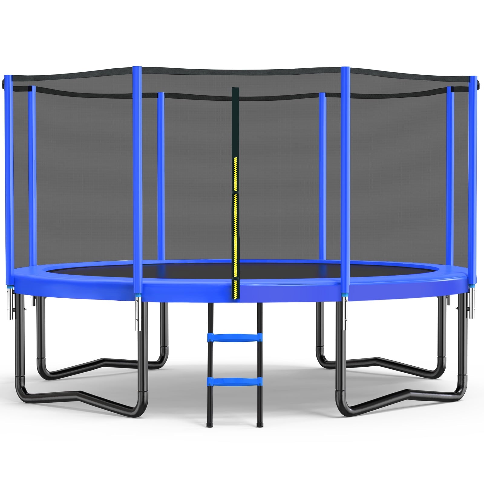 14FT 12FT 10FT 8FT Trampoline for Kids and Adults, 450 LBS Weight Capacity, with Safety Enclosure Net, Ladder, Heavy-Duty Galvanized Steel Frame, Outdoor Backyard Jumping Toy