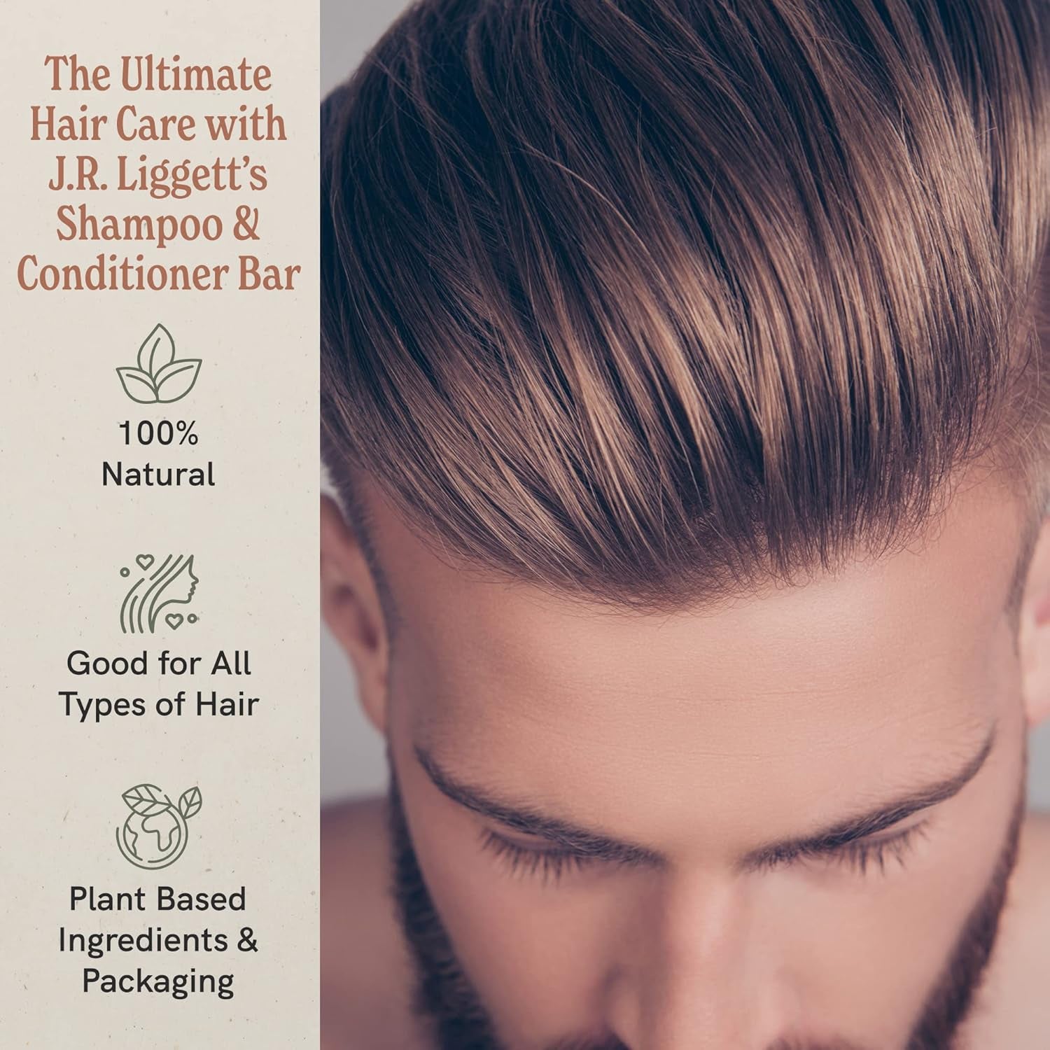 J.R.LIGGETT’S Shampoo and Conditioner Bar - Conditioner 1.75Oz + Two Moisturizing Formula Solid Shampoo Bar 3.5Oz - All-Natural Ingredients for Hair Clean, Soft, Tangle-Free, 3 Pack