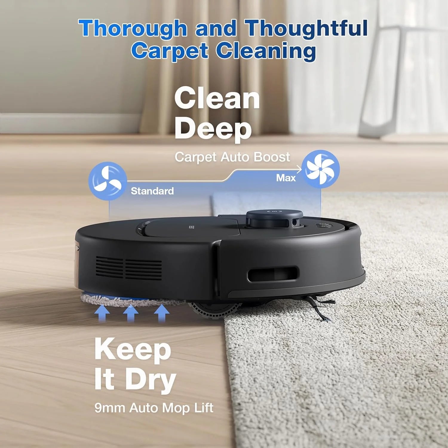 DEEBOT N30 Omni Robot Vacuum & Mop, 10000Pa Suction, Truedge Mopping, Zerotangle 2.0 Technology