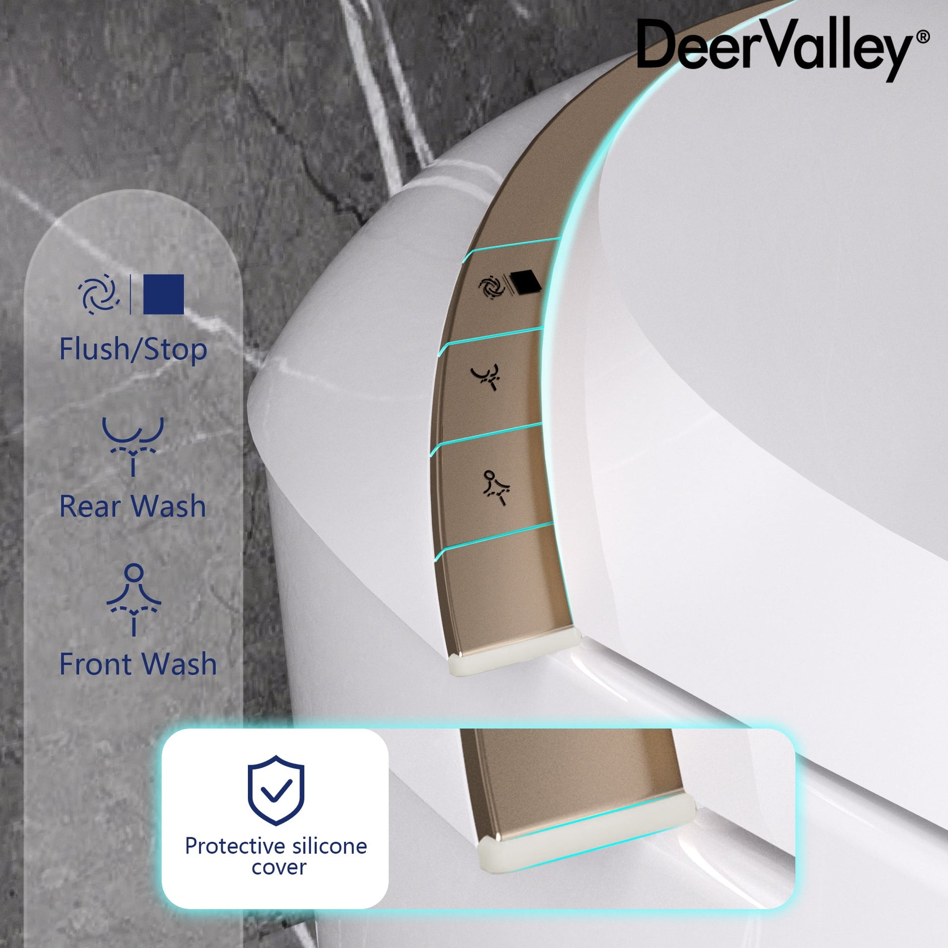 Tankless Elongated Smart Toilet Bidet 1.1/1.45 GPF in White with Auto Close/Flush, UV Sterilization, Warm Water, Dryer