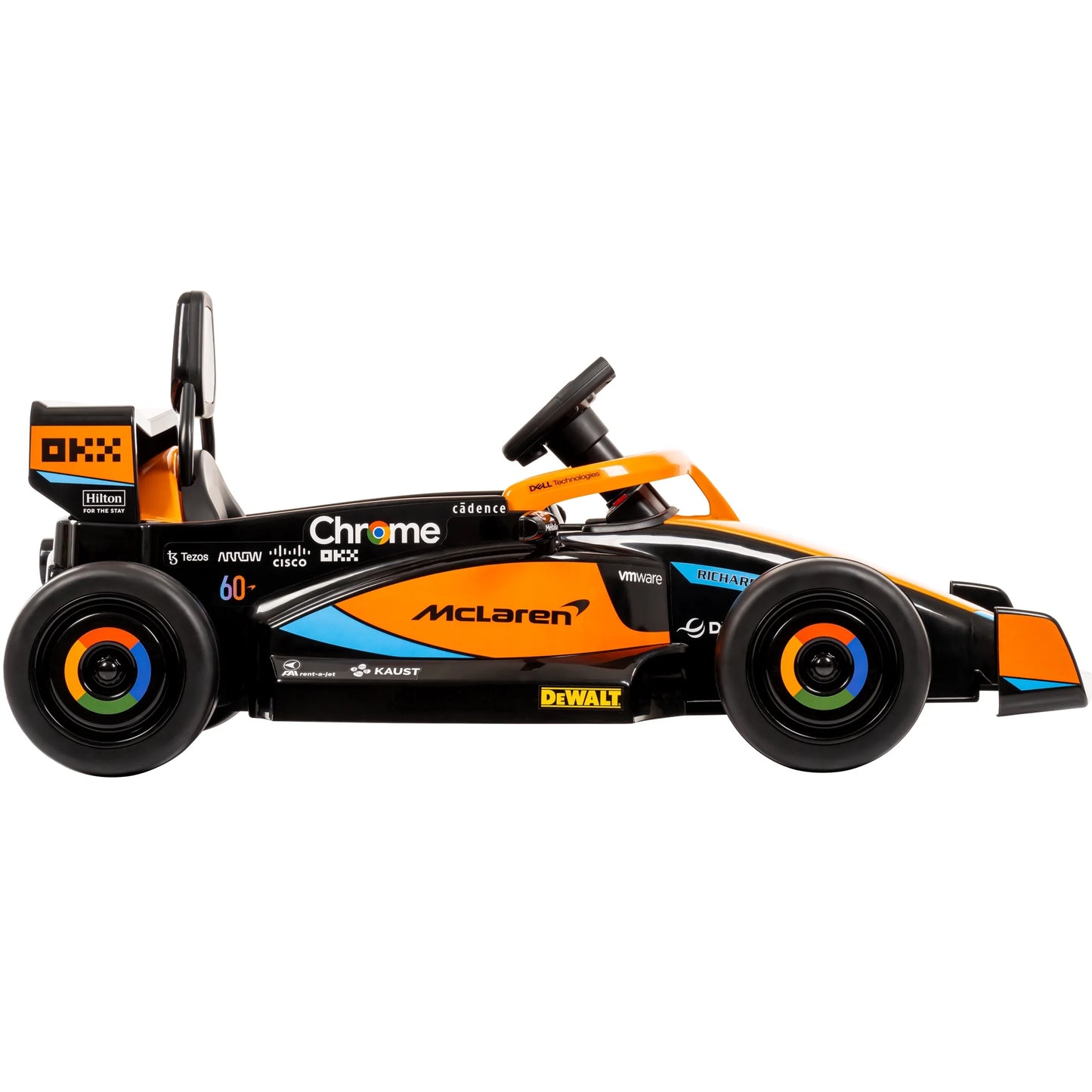 12V Mclaren Formula 1 Kids Ride-On Car with Remote Control, Ages 3–5, Black - One Unit