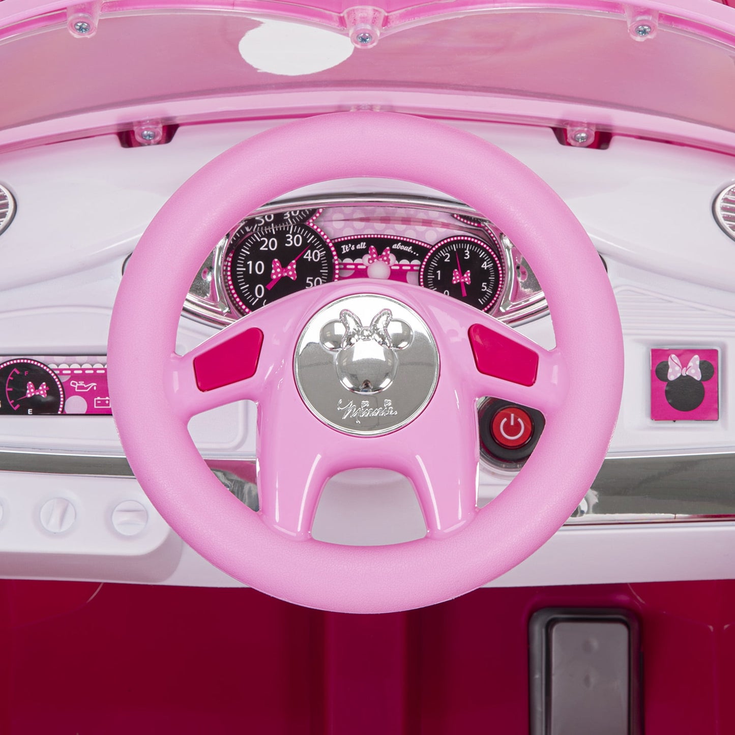 6V  Disney Minnie Mouse Battery-Powered Ride-On Car, Kids Ages 3+ - Pink, One Unit