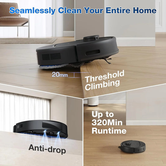 DEEBOT N30 Omni Robot Vacuum & Mop, 10000Pa Suction, Truedge Mopping, Zerotangle 2.0 Technology