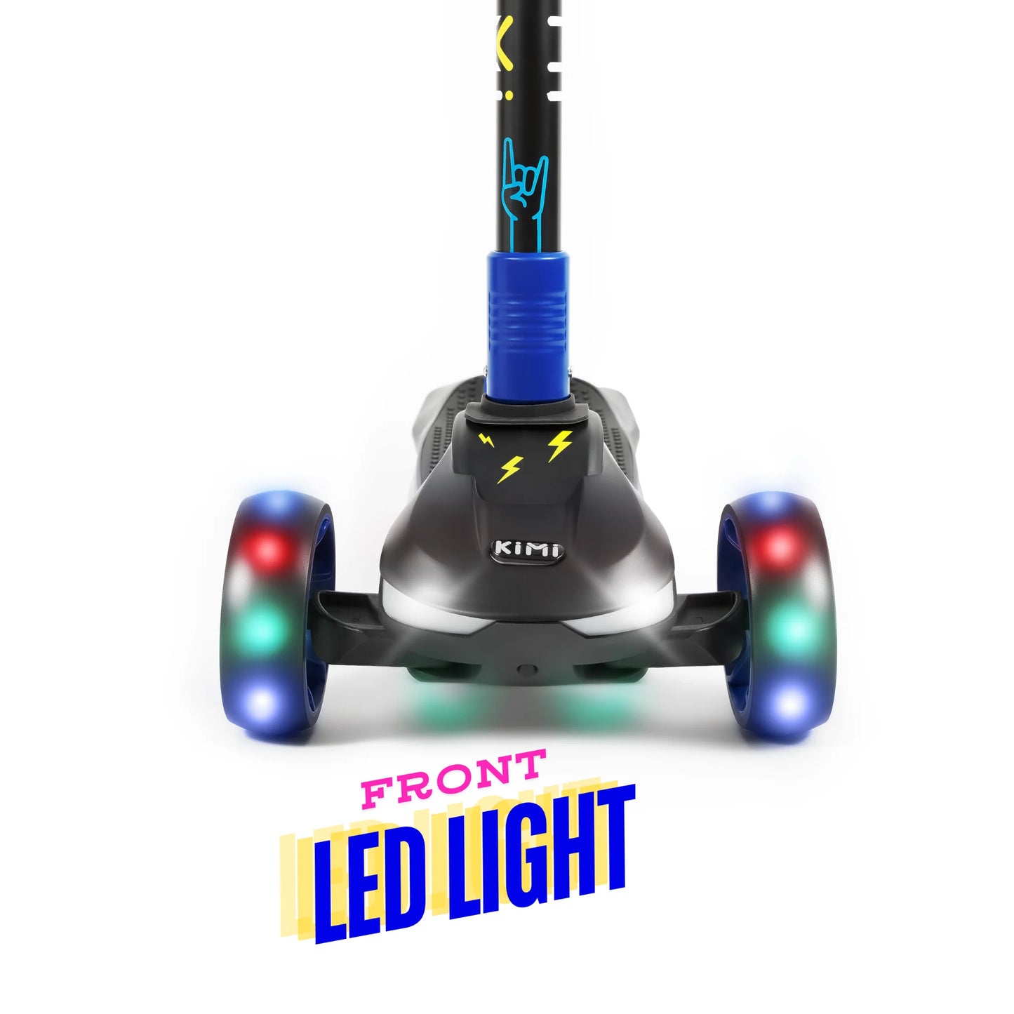 Foldable 3-Wheel Electric Scooter for Kids, Adjustable, Age 2-9, 5Mph, Lights, 10 Miles Range, Charger Included