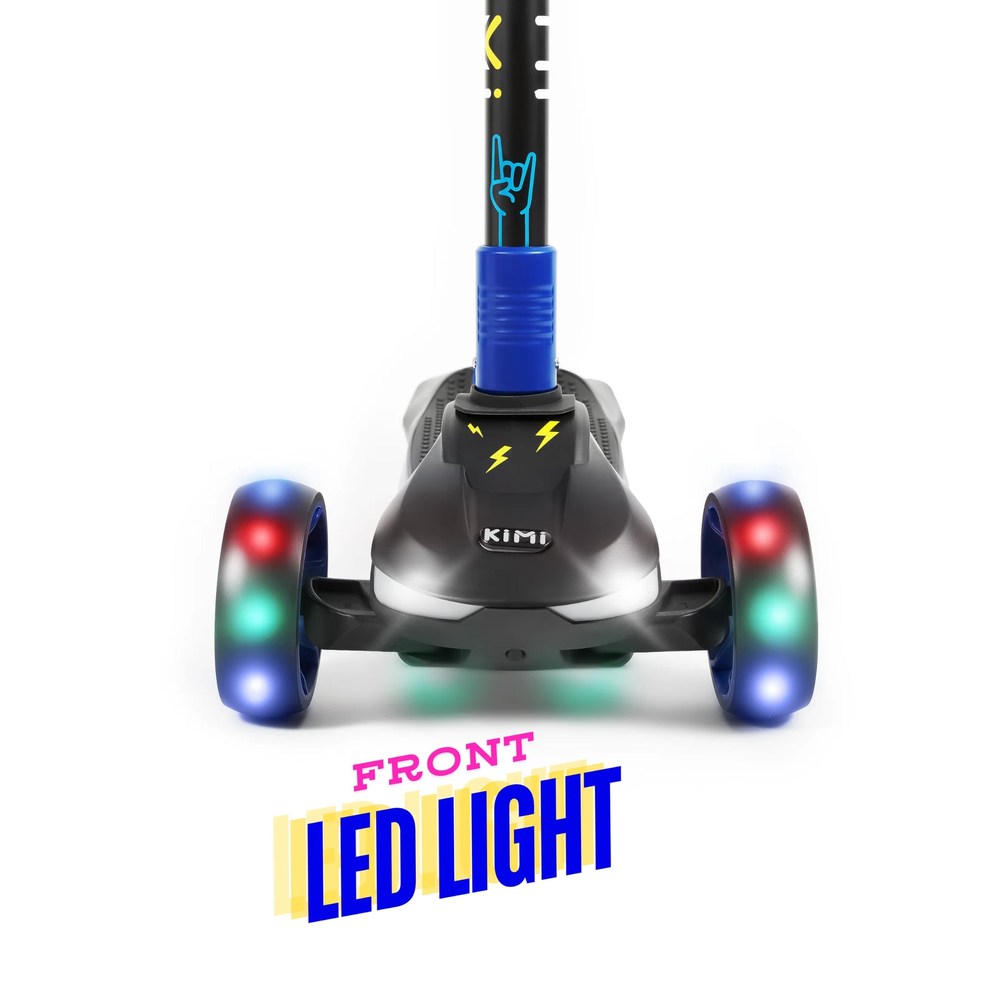 Foldable 3-Wheel Electric Scooter for Kids, Adjustable, Age 2-9, 5Mph, Lights, 10 Miles Range, Charger Included