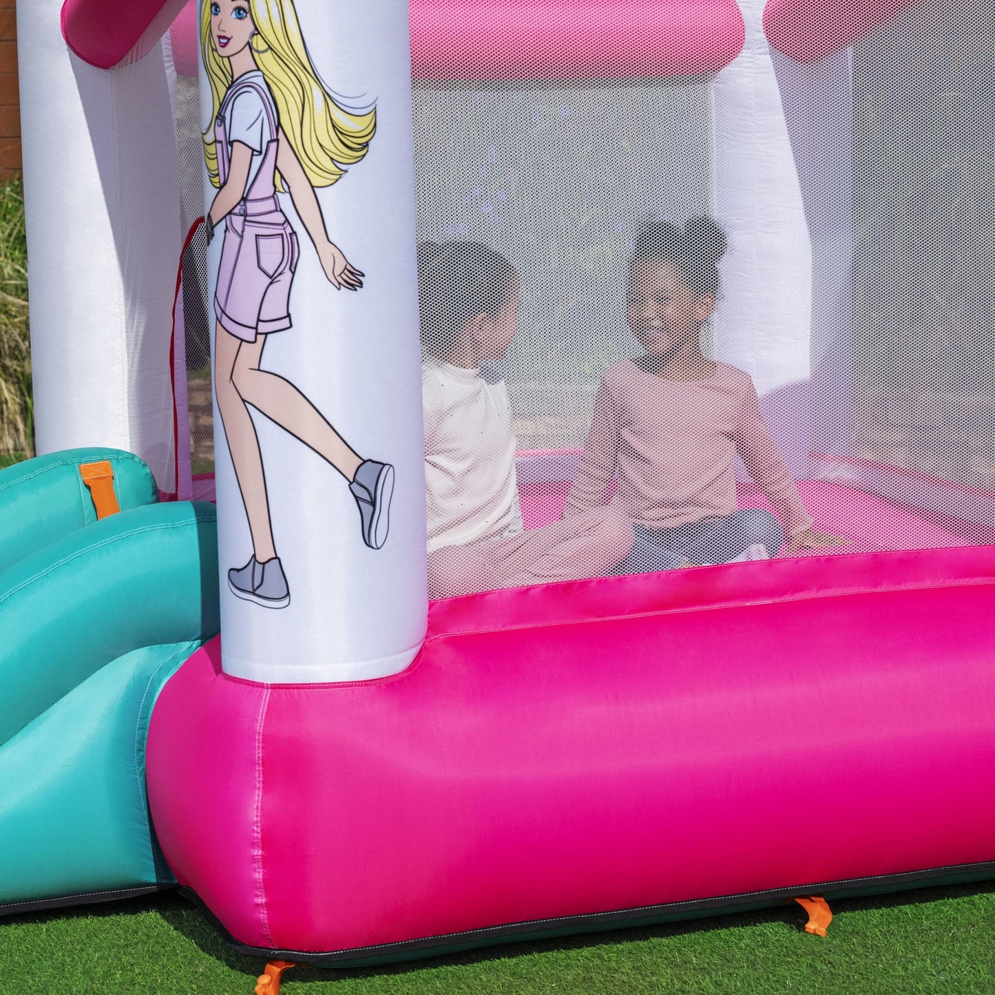 Bounce House with Extra-Wide Slide, Mesh Walls and Blower, Indoor/Outdoor, Ages 3+