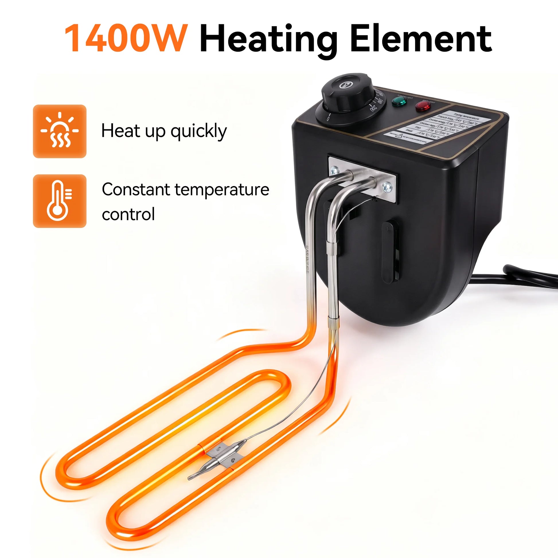 Deep Fryer with Baskets, 3.5QT Electric Fryer with Adjustable Temp & Timer, Nonstick Tank for Chicken & Fries