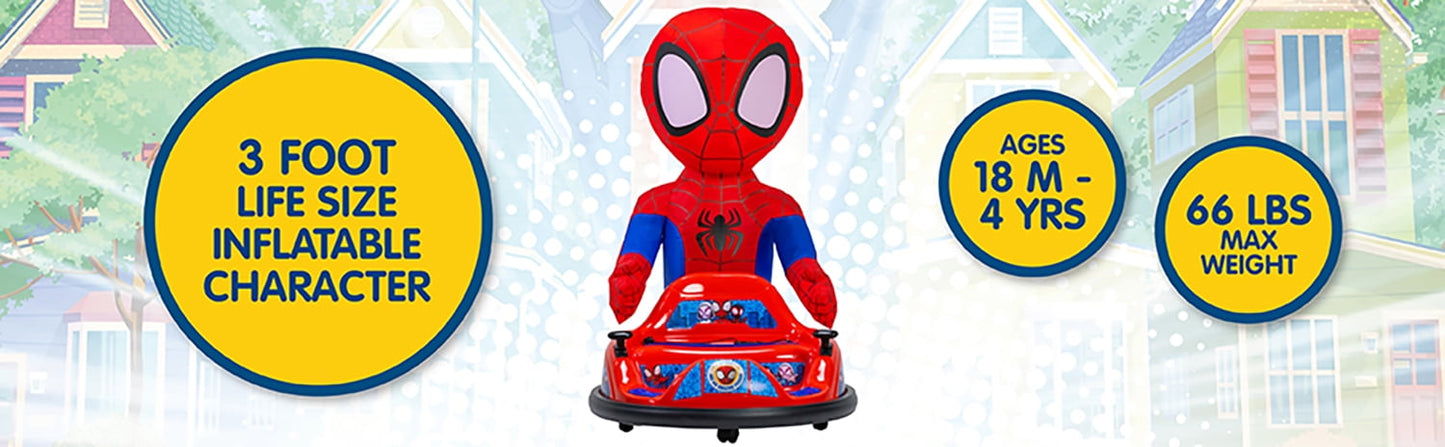 Marvel Spidey Imaginair 6V Ride-On Bumper Car with Inflatable Character