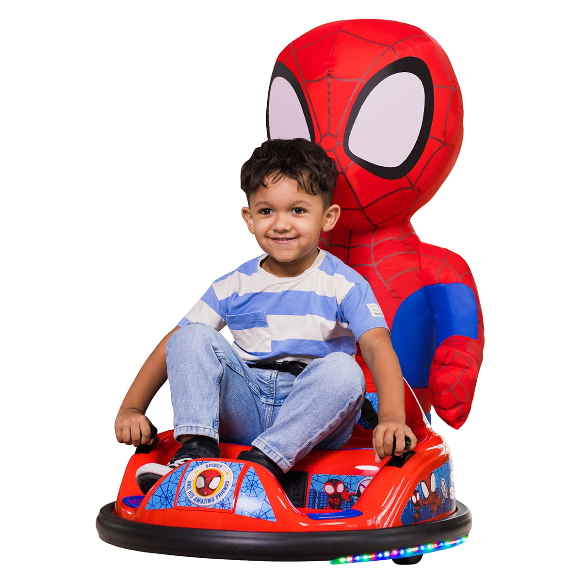 Marvel Spidey Imaginair 6V Ride-On Bumper Car with Inflatable Character