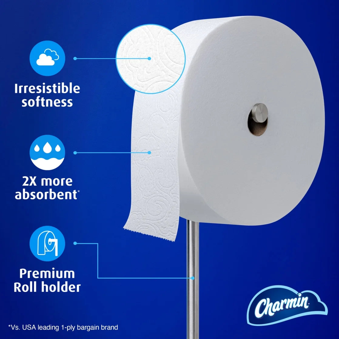 Toilet Paper Ultra Soft, Forever Roll Starter Kit, 1 Holder, 2 Rolls, 2-Ply Bath Tissue