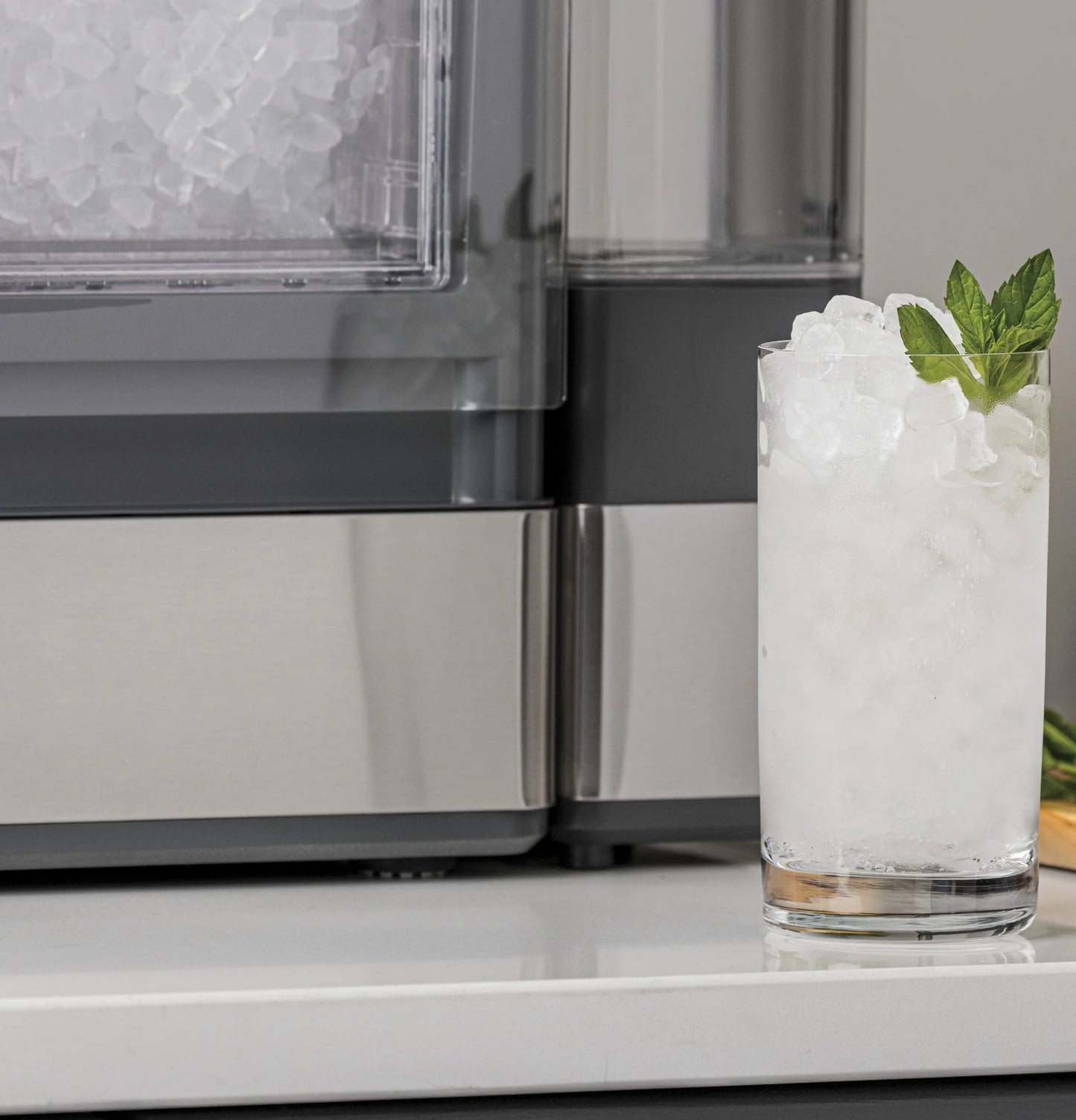GE Profile™ Opal™ Nugget Ice Maker + Side Tank, Countertop Icemaker, Stainless Steel, 33Lbs Daily Ice Production