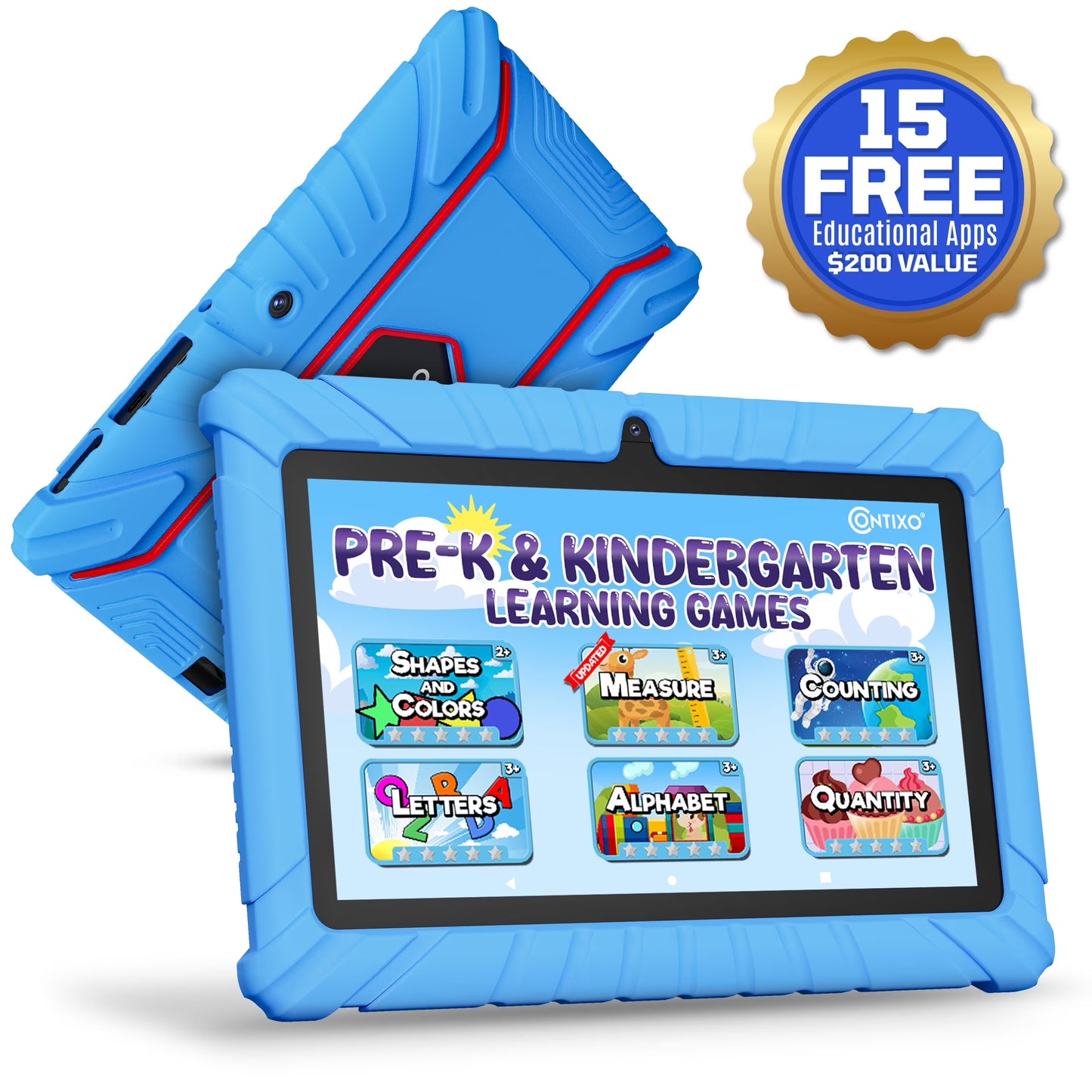 7" Kids Tablet 2025 Model with Epic! & Lingokids, Educational Android Tablet for Kids 3-12, 32GB, Parental Controls, Kid-Proof Case – Blue