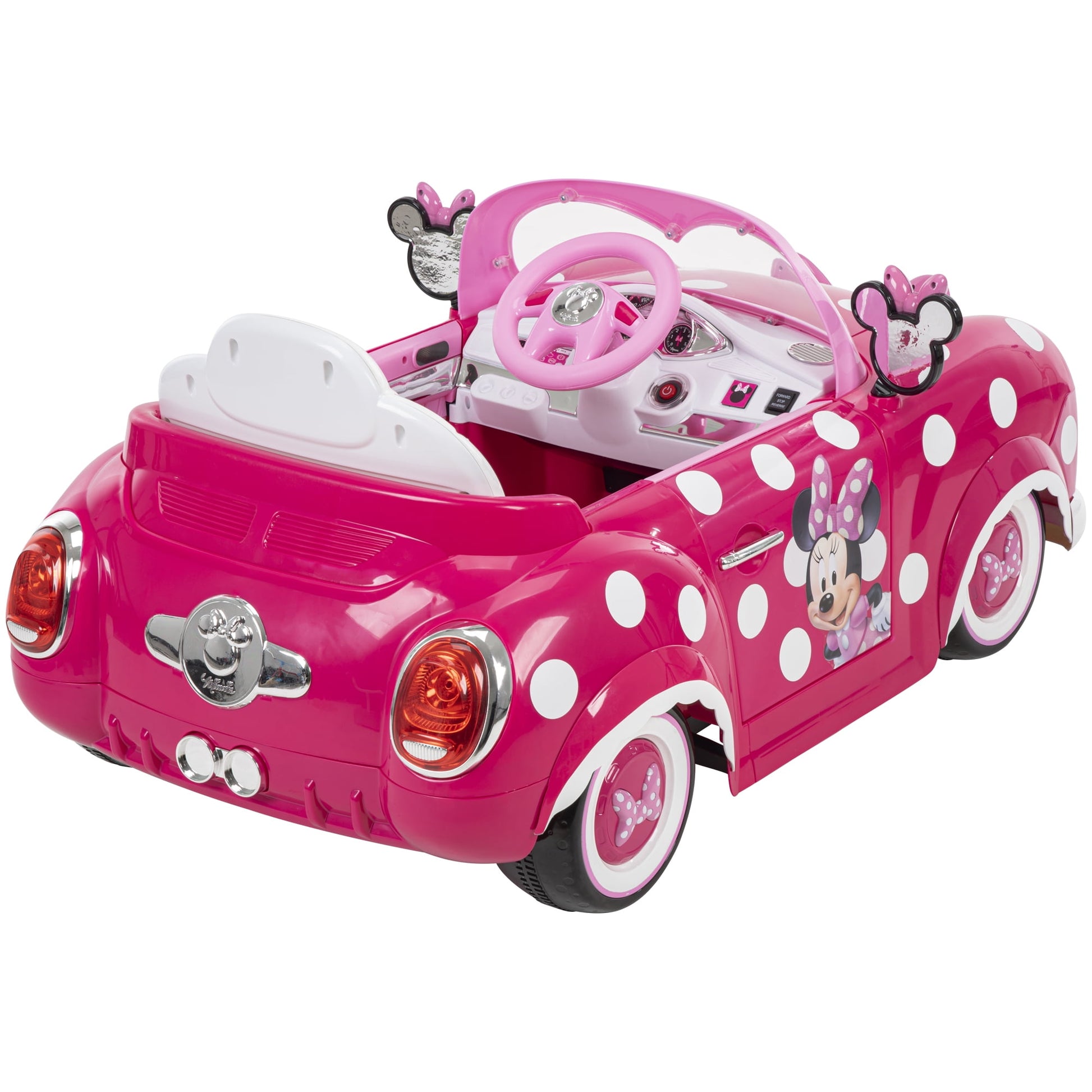 6V  Disney Minnie Mouse Battery-Powered Ride-On Car, Kids Ages 3+ - Pink, One Unit