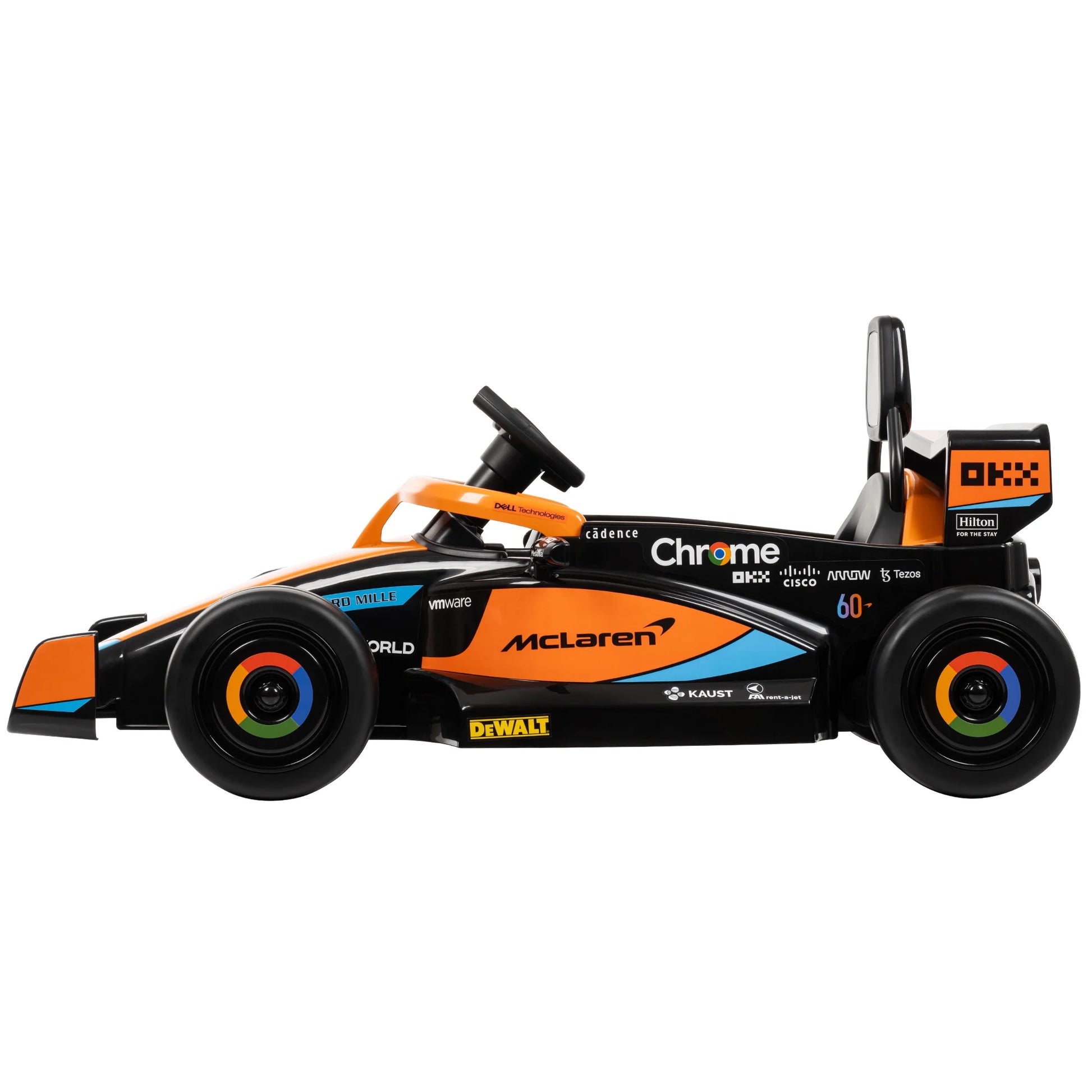 12V Mclaren Formula 1 Kids Ride-On Car with Remote Control, Ages 3–5, Black - One Unit