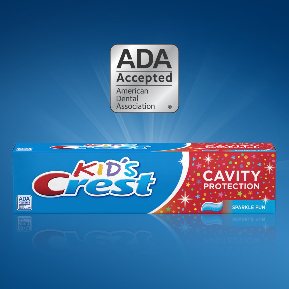 Kids Cavity Protection Toothpaste, Sparkle Fun Flavor, 4.6 Oz Triple Pack, for Ages 3+