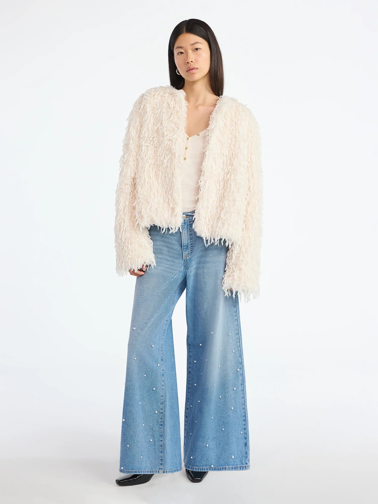 Women'S and Women'S plus Whispy Faux Fur Jacket, Sizes XS-4X