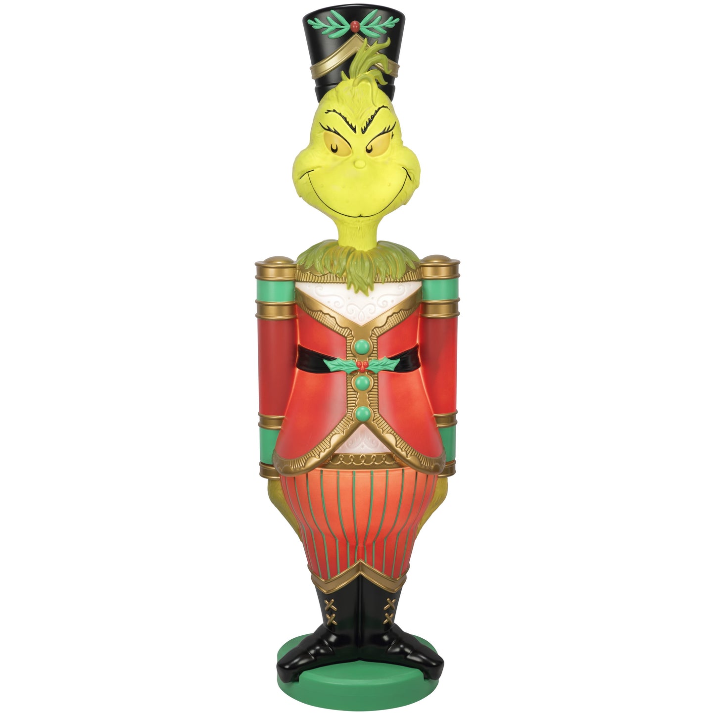 Giant Christmas Nutcracker LED Blow Mold Outdoor Decor, 22.04" X 15.94" X 72.04", 18.6 Lb