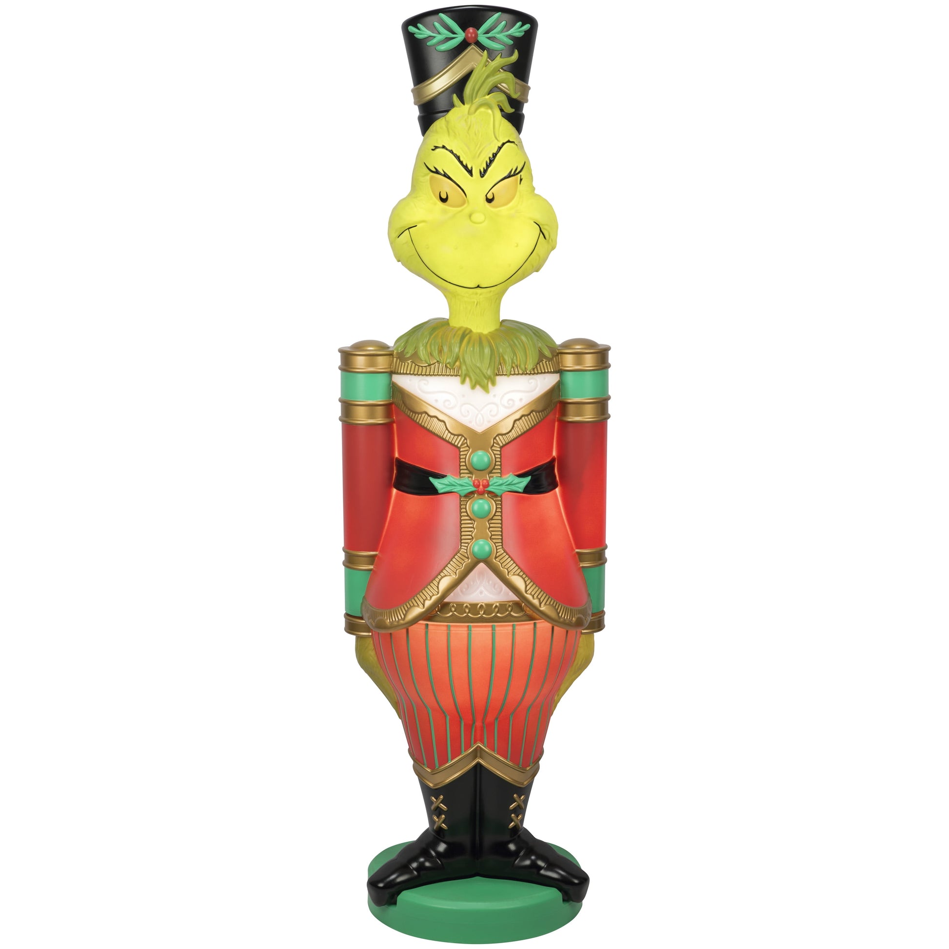 Giant Christmas Nutcracker LED Blow Mold Outdoor Decor, 22.04" X 15.94" X 72.04", 18.6 Lb