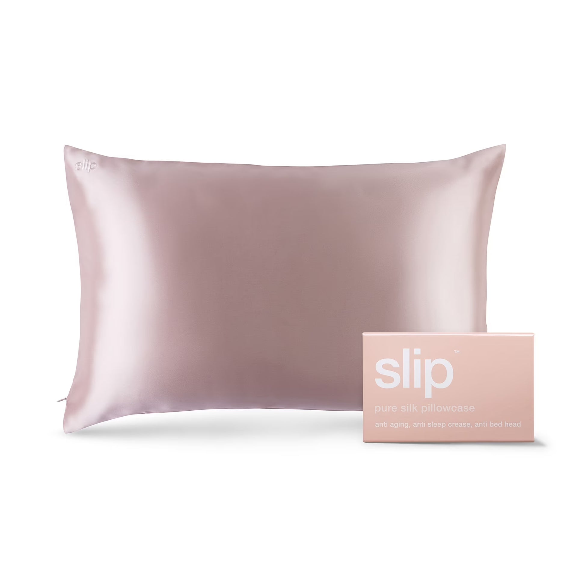 Pure Silk Pillowcase Bedding, Light Pink, Queen