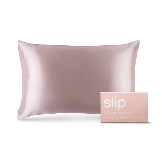Pure Silk Pillowcase Bedding, Light Pink, Queen