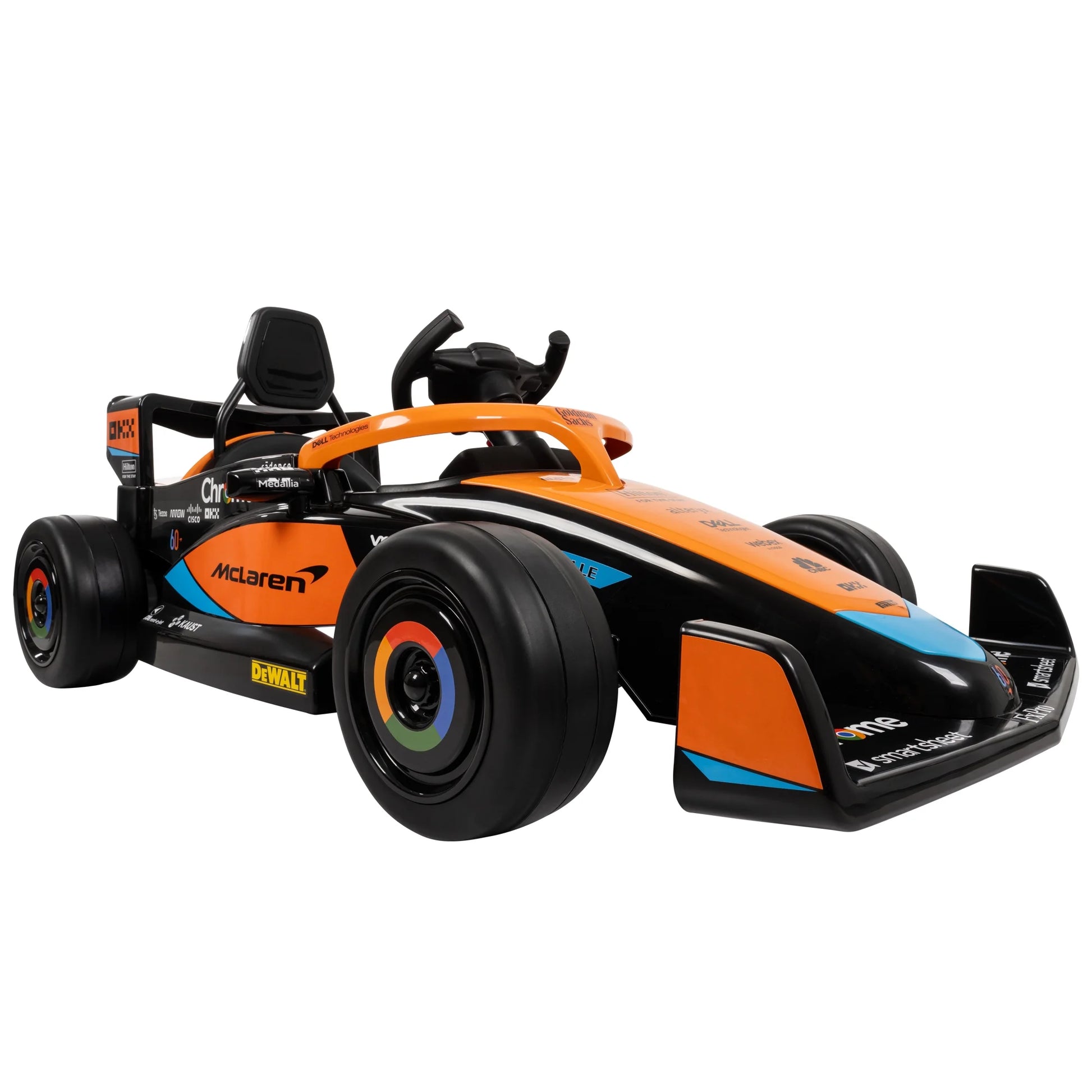 12V Mclaren Formula 1 Kids Ride-On Car with Remote Control, Ages 3–5, Black - One Unit
