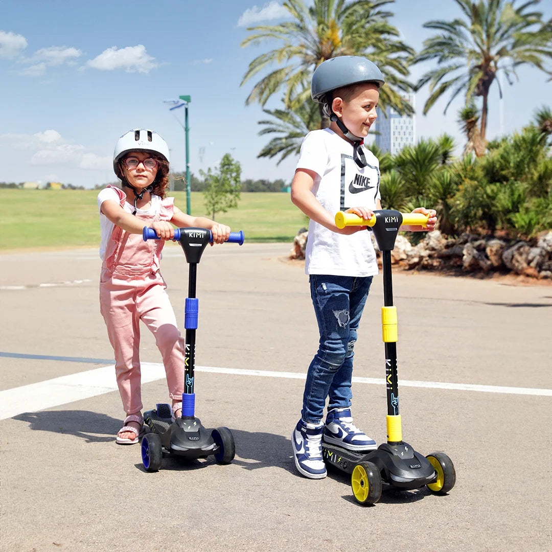 Foldable 3-Wheel Electric Scooter for Kids, Adjustable, Age 2-9, 5Mph, Lights, 10 Miles Range, Charger Included