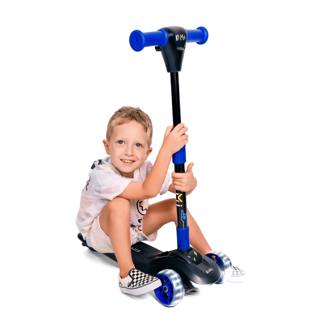 Foldable 3-Wheel Electric Scooter for Kids, Adjustable, Age 2-9, 5Mph, Lights, 10 Miles Range, Charger Included