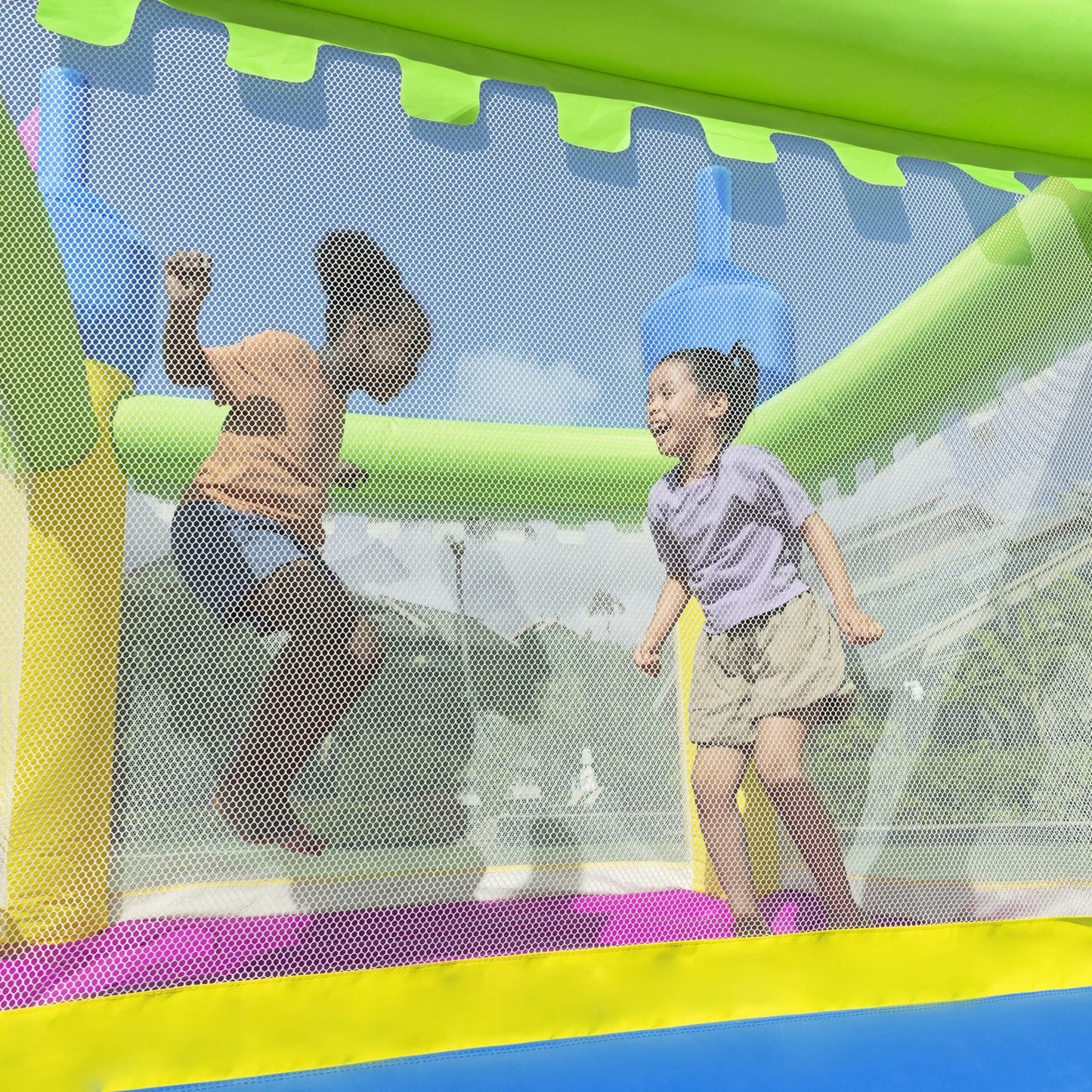 Castletopia Bounce House with Extra-Wide Slide and Blower, Indoor/Outdoor, Ages 3+