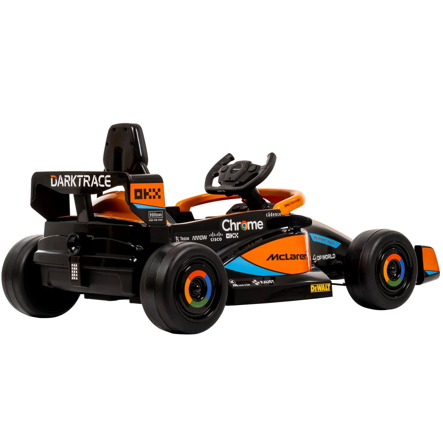 12V Mclaren Formula 1 Kids Ride-On Car with Remote Control, Ages 3–5, Black - One Unit