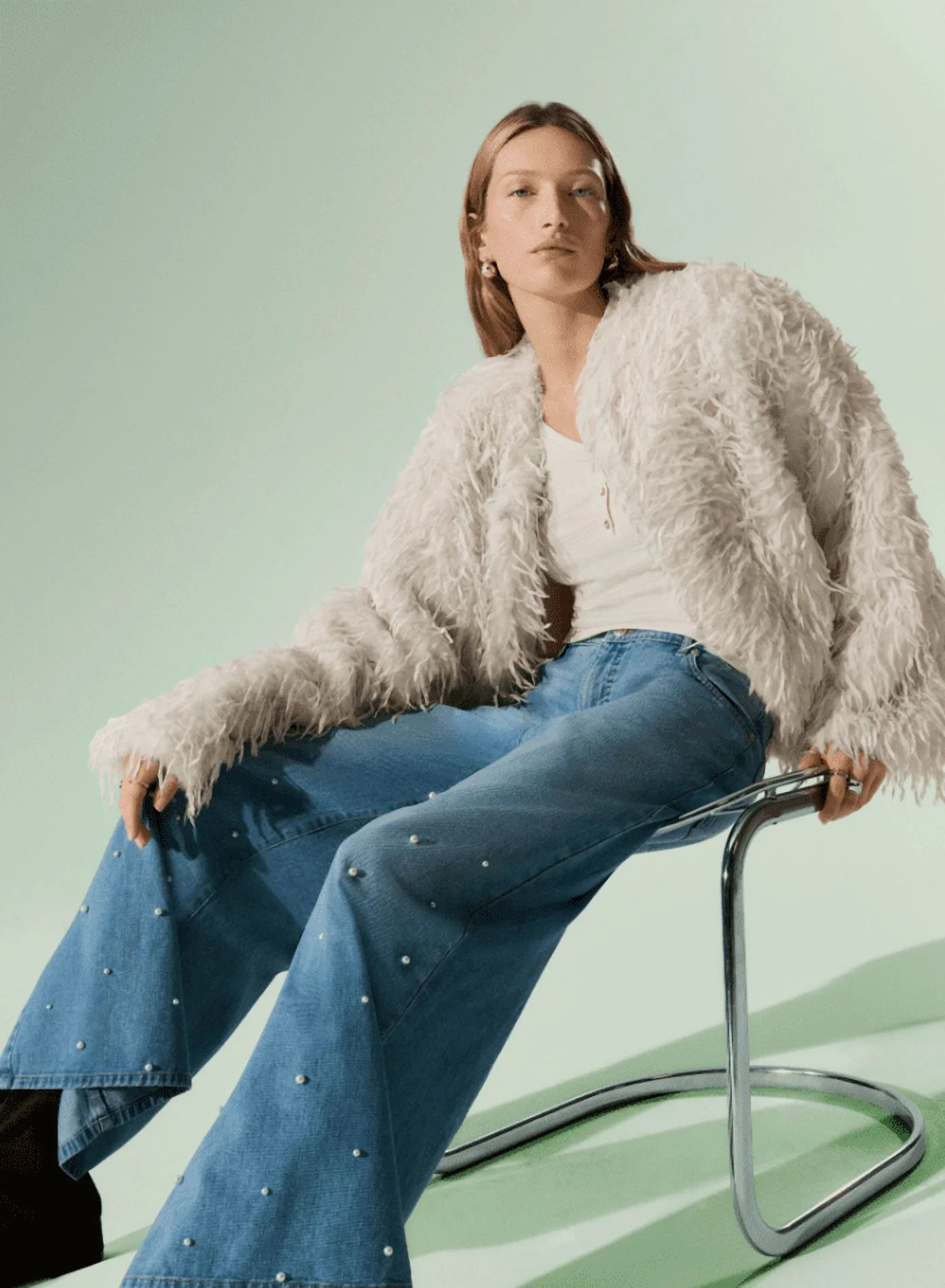Women'S and Women'S plus Whispy Faux Fur Jacket, Sizes XS-4X