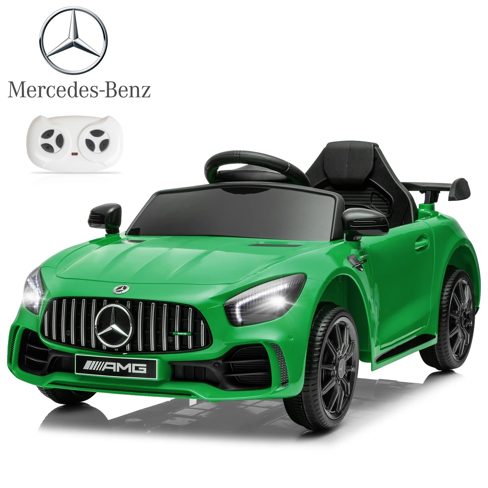12V Licensed Mercedes-Benz Electric Ride on Cars Toys for Kids, Power Wheels with Parent Remote Control, Green