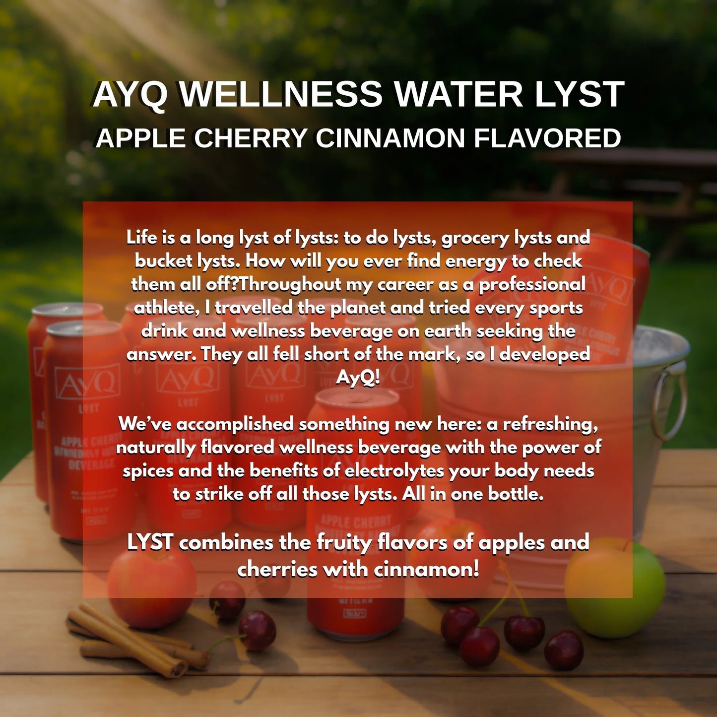 Apple Cherry Cinnamon Drink, Flavoured Fruit Beverage for Hydration, Added Vitamins with BCAA, Electrolytes, Vegetarian & Gluten Free, Ready to Drink, 473 Ml Cans, 12-Pack