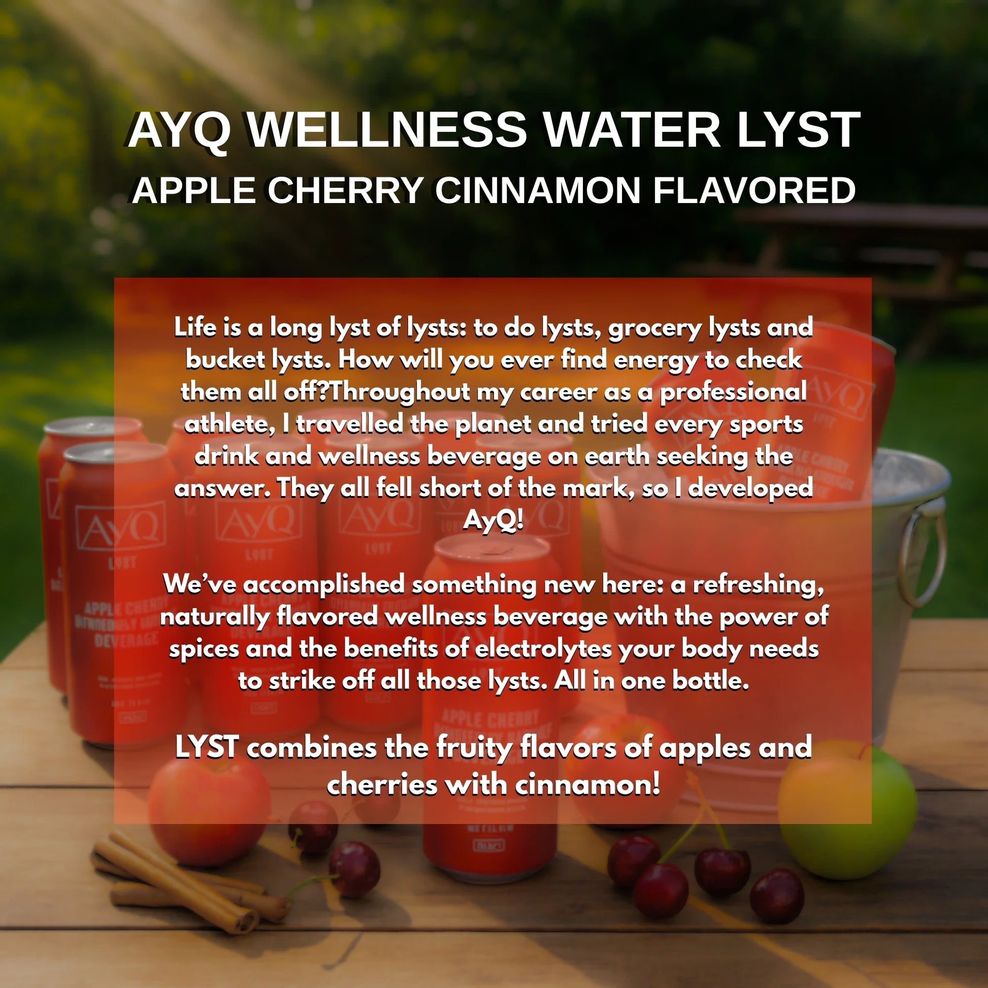 Apple Cherry Cinnamon Drink, Flavoured Fruit Beverage for Hydration, Added Vitamins with BCAA, Electrolytes, Vegetarian & Gluten Free, Ready to Drink, 473 Ml Cans, 12-Pack