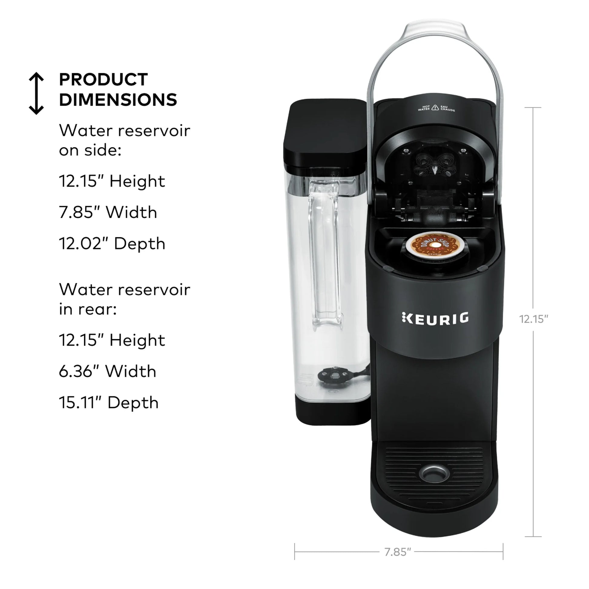 K-Supreme Black Single-Serve K-Cup Pod Coffee Maker