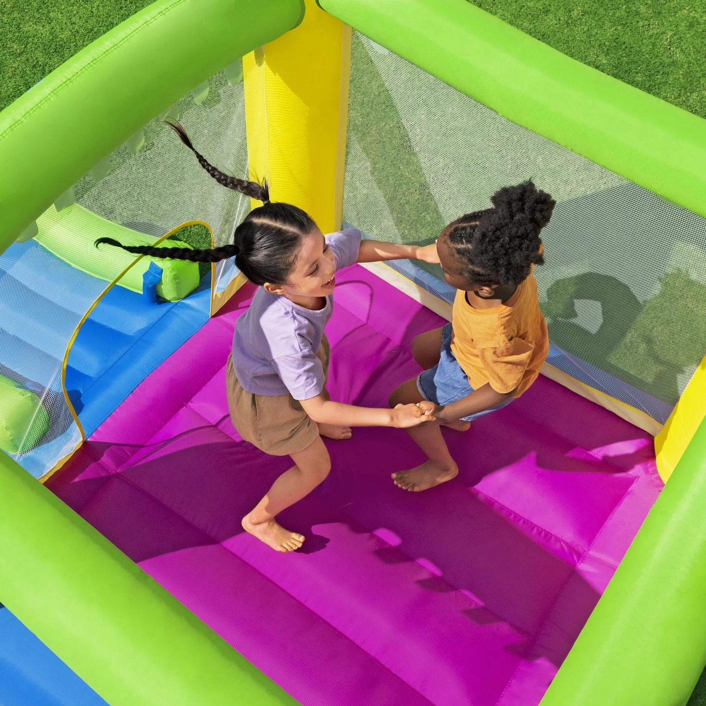 Castletopia Bounce House with Extra-Wide Slide and Blower, Indoor/Outdoor, Ages 3+