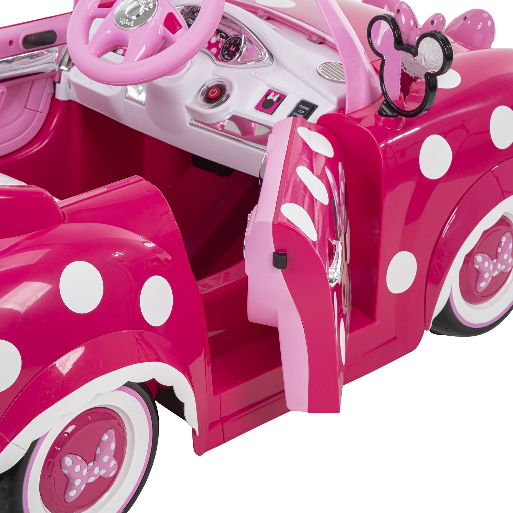 6V  Disney Minnie Mouse Battery-Powered Ride-On Car, Kids Ages 3+ - Pink, One Unit